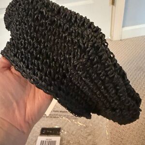 Wyeth Black Raffia Beret BNWT